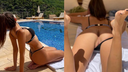 Hot Bikini Model Showed Her Nude Ass
